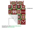 Ohaprints-Quilt-Bed-Set-Pillowcase-Christmas-Patchwork-Baseball-Pattern-Xmas-Custom-Personalized-Name-Number-Blanket-Bedspread-Bedding-3231-Queen (80'' x 90'')