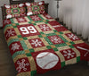 Ohaprints-Quilt-Bed-Set-Pillowcase-Christmas-Patchwork-Softball-Pattern-Xmas-Custom-Personalized-Name-Number-Blanket-Bedspread-Bedding-3122-Throw (55&#39;&#39; x 60&#39;&#39;)