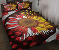 Ohaprints-Quilt-Bed-Set-Pillowcase-Canada-Flag-Sunflower-Canadian-Maple-Leaf-Custom-Personalized-Name-Blanket-Bedspread-Bedding-2328-Throw (55'' x 60'')