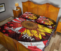 Ohaprints-Quilt-Bed-Set-Pillowcase-Canada-Flag-Sunflower-Canadian-Maple-Leaf-Custom-Personalized-Name-Blanket-Bedspread-Bedding-2328-King (90'' x 100'')