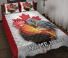 Ohaprints-Quilt-Bed-Set-Pillowcase-Canada-Flag-Chicken-Canadian-Rooster-Flag-Maple-Leaf-Custom-Personalized-Name-Blanket-Bedspread-Bedding-2921-Throw (55&#39;&#39; x 60&#39;&#39;)