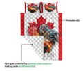 Ohaprints-Quilt-Bed-Set-Pillowcase-Canada-Flag-Chicken-Canadian-Rooster-Flag-Maple-Leaf-Custom-Personalized-Name-Blanket-Bedspread-Bedding-2921-Queen (80'' x 90'')