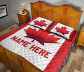 Ohaprints-Quilt-Bed-Set-Pillowcase-Canadian-Flag-Happy-Canada-Day-Canada-Flag-Custom-Personalized-Name-Blanket-Bedspread-Bedding-568-King (90'' x 100'')