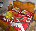 Ohaprints-Quilt-Bed-Set-Pillowcase-Canada-Flag-Sunflower-Flag-Maple-Leaf-Custom-Personalized-Name-Blanket-Bedspread-Bedding-2329-King (90'' x 100'')