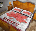 Ohaprints-Quilt-Bed-Set-Pillowcase-Canadian-Flag-Maple-Leaf-Canana-Flag-Custom-Personalized-Name-Blanket-Bedspread-Bedding-2922-King (90'' x 100'')