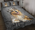 Ohaprints-Quilt-Bed-Set-Pillowcase-Australian-Shepherd-Dog-Crack-Gray-Sliver-Pattern-Custom-Personalized-Name-Blanket-Bedspread-Bedding-2933-Throw (55'' x 60'')