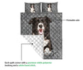 Ohaprints-Quilt-Bed-Set-Pillowcase-Border-Collie-Dog-Crack-Gray-Sliver-Pattern-Custom-Personalized-Name-Blanket-Bedspread-Bedding-1168-Queen (80'' x 90'')