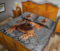 Ohaprints-Quilt-Bed-Set-Pillowcase-Dachshund-Dog-Crack-Gray-Sliver-Pattern-Custom-Personalized-Name-Blanket-Bedspread-Bedding-581-King (90'' x 100'')