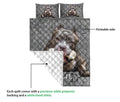 Ohaprints-Quilt-Bed-Set-Pillowcase-Pitbull-Dog-Crack-Gray-Sliver-Pattern-Custom-Personalized-Name-Blanket-Bedspread-Bedding-2343-Queen (80'' x 90'')