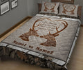 Ohaprints-Quilt-Bed-Set-Pillowcase-Buck-Doe-Deer-Couple-I-Choose-You-Hunting-Deer-Horn-Custom-Personalized-Name-Blanket-Bedspread-Bedding-2096-King (90'' x 100'')