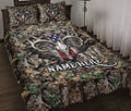 Ohaprints-Quilt-Bed-Set-Pillowcase-Deer-Hunting-Camo-Camouflage-Pattern-Deer-Hunter-Custom-Personalized-Name-Blanket-Bedspread-Bedding-2692-Throw (55'' x 60'')