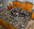 Ohaprints-Quilt-Bed-Set-Pillowcase-Deer-Hunting-Camo-Camouflage-Pattern-Deer-Hunter-Custom-Personalized-Name-Blanket-Bedspread-Bedding-2692-Queen (80'' x 90'')