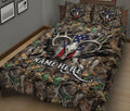 Ohaprints-Quilt-Bed-Set-Pillowcase-Deer-Hunting-Camo-Camouflage-Pattern-Deer-Hunter-Custom-Personalized-Name-Blanket-Bedspread-Bedding-2692-King (90'' x 100'')