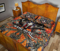 Ohaprints-Quilt-Bed-Set-Pillowcase-Deer-Hunting-Orange-Camouflage-Pattern-Us-Flag-Hunter-Custom-Personalized-Name-Blanket-Bedspread-Bedding-933-Queen (80'' x 90'')