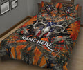 Ohaprints-Quilt-Bed-Set-Pillowcase-Deer-Hunting-Orange-Camouflage-Pattern-Us-Flag-Hunter-Custom-Personalized-Name-Blanket-Bedspread-Bedding-933-King (90'' x 100'')