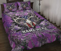 Ohaprints-Quilt-Bed-Set-Pillowcase-Deer-Hunting-Purple-Camouflage-Pattern-Us-Flag-Hunter-Custom-Personalized-Name-Blanket-Bedspread-Bedding-1513-Throw (55'' x 60'')