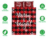 Ohaprints-Quilt-Bed-Set-Pillowcase-Merry-&amp;-Bright-Snowflake-Red-Buffalo-Plaid-Check-Pattern-Christmas-Blanket-Bedspread-Bedding-3669-Double (70&#39;&#39; x 80&#39;&#39;)
