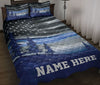 Ohaprints-Quilt-Bed-Set-Pillowcase-Christmas-Thin-Blue-Line-Police-Xmas-Custom-Personalized-Name-Blanket-Bedspread-Bedding-3619-Throw (55&#39;&#39; x 60&#39;&#39;)
