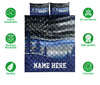Ohaprints-Quilt-Bed-Set-Pillowcase-Christmas-Thin-Blue-Line-Police-Xmas-Custom-Personalized-Name-Blanket-Bedspread-Bedding-3619-Double (70&#39;&#39; x 80&#39;&#39;)