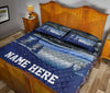 Ohaprints-Quilt-Bed-Set-Pillowcase-Christmas-Thin-Blue-Line-Police-Xmas-Custom-Personalized-Name-Blanket-Bedspread-Bedding-3619-King (90&#39;&#39; x 100&#39;&#39;)