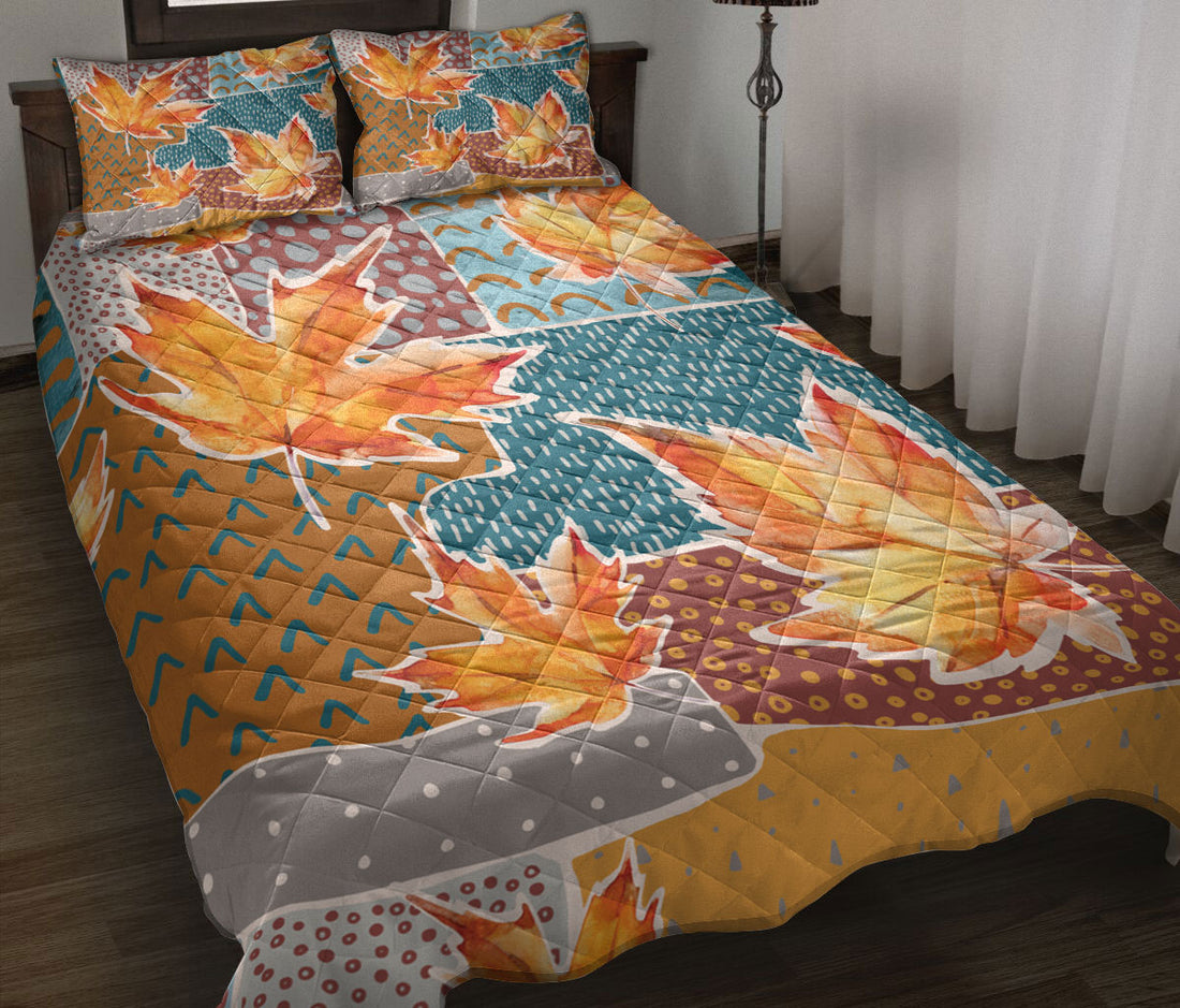 Ohaprints-Quilt-Bed-Set-Pillowcase-Autumn-Flowers-Fall-Maple-Leaf-Autumn-Harvest-Leaves-Autumn-Thanksgiving-Blanket-Bedspread-Bedding-3260-Throw (55'' x 60'')