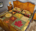 Ohaprints-Quilt-Bed-Set-Pillowcase-Autumn-Leaves-Patchwork-Maple-Leaf-Autumn-Thanksgiving-Autumn-Harvest-Leaves-Blanket-Bedspread-Bedding-3261-King (90'' x 100'')