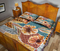 Ohaprints-Quilt-Bed-Set-Pillowcase-Autumn-Watercolor-Flowers-Fall-Leaves-Harvest-Leaves-Autumn-Thanksgiving-Blanket-Bedspread-Bedding-3263-King (90'' x 100'')