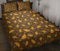 Ohaprints-Quilt-Bed-Set-Pillowcase-Fall-Autumn-Orange-Umbrellas-Water-Drops-Composed-Randomly-Pattern-Blanket-Bedspread-Bedding-3265-Throw (55'' x 60'')