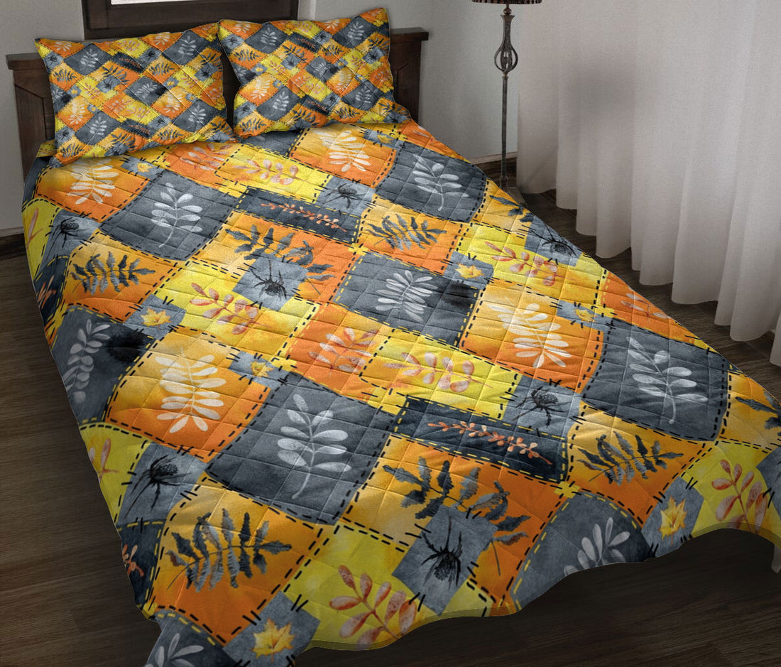 Ohaprints-Quilt-Bed-Set-Pillowcase-Fall-Autumn-Plants-Autumn-Leaves-Harves-Leaves-Autumn-Thanksgiving-Halloween-Blanket-Bedspread-Bedding-3268-Throw (55'' x 60'')