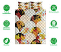 Ohaprints-Quilt-Bed-Set-Pillowcase-Autumn-Patchwork-Leaves-Berries-Maple-Leaf-Autumn-Harves-Leaves-Autumn-Blanket-Bedspread-Bedding-3270-Double (70'' x 80'')