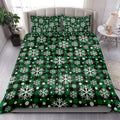 Ohaprints-Quilt-Bed-Set-Pillowcase-Christmas-Snowflake-Green-Grid-White-Buffalo-Plaid-Unique-Gifts-Blanket-Bedspread-Bedding-4159-King (90'' x 100'')