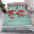 Ohaprints-Quilt-Bed-Set-Pillowcase-Scandinavian-Style-Blue-Hearts-Deer-Tree-And-Santa-Stocking-Gifts-Blanket-Bedspread-Bedding-4179-King (90'' x 100'')