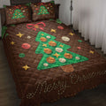 Ohaprints-Quilt-Bed-Set-Pillowcase-Merry-Christmas-Greeting-Patchwork-Christmas-Tree-Knitting-Pattern-Blanket-Bedspread-Bedding-4181-Throw (55'' x 60'')