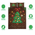 Ohaprints-Quilt-Bed-Set-Pillowcase-Merry-Christmas-Greeting-Patchwork-Christmas-Tree-Knitting-Pattern-Blanket-Bedspread-Bedding-4181-Double (70'' x 80'')