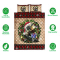 Ohaprints-Quilt-Bed-Set-Pillowcase-Turtle-Wearing-Wreath-A-Christmas-Hat-Gift-Boxes-Red-Buffalo-Plaid-Blanket-Bedspread-Bedding-3748-Double (70'' x 80'')