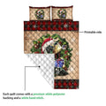 Ohaprints-Quilt-Bed-Set-Pillowcase-Turtle-Wearing-Wreath-A-Christmas-Hat-Gift-Boxes-Red-Buffalo-Plaid-Blanket-Bedspread-Bedding-3748-Queen (80'' x 90'')