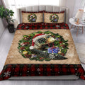 Ohaprints-Quilt-Bed-Set-Pillowcase-Turtle-Wearing-Wreath-A-Christmas-Hat-Gift-Boxes-Red-Buffalo-Plaid-Blanket-Bedspread-Bedding-3748-King (90'' x 100'')