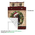 Ohaprints-Quilt-Bed-Set-Pillowcase-Horse-Wearing-Wreath-A-Christmas-Hat-Gift-Boxes-Red-Buffalo-Plaid-Blanket-Bedspread-Bedding-3750-Queen (80'' x 90'')