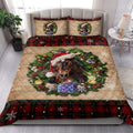 Ohaprints-Quilt-Bed-Set-Pillowcase-Horse-Wearing-Wreath-A-Christmas-Hat-Gift-Boxes-Red-Buffalo-Plaid-Blanket-Bedspread-Bedding-3750-King (90'' x 100'')