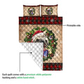 Ohaprints-Quilt-Bed-Set-Pillowcase-Sloth-Wearing-Wreath-A-Christmas-Hat-Gift-Boxes-Red-Buffalo-Plaid-Blanket-Bedspread-Bedding-3751-Queen (80'' x 90'')