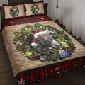 Ohaprints-Quilt-Bed-Set-Pillowcase-Donkey-Wearing-Wreath-A-Christmas-Hat-Gift-Boxes-Red-Buffalo-Plaid-Blanket-Bedspread-Bedding-3754-Throw (55'' x 60'')