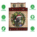 Ohaprints-Quilt-Bed-Set-Pillowcase-Donkey-Wearing-Wreath-A-Christmas-Hat-Gift-Boxes-Red-Buffalo-Plaid-Blanket-Bedspread-Bedding-3754-Double (70'' x 80'')