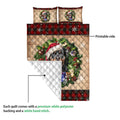 Ohaprints-Quilt-Bed-Set-Pillowcase-Rottweiler-Dog-Wearing-Wreath-A-Christmas-Hat-Gift-Red-Buffalo-Plaid-Blanket-Bedspread-Bedding-3755-Queen (80'' x 90'')