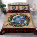 Ohaprints-Quilt-Bed-Set-Pillowcase-Dolphin-Wearing-Wreath-A-Christmas-Hat-Gift-Buffalo-Plaid-Holiday-Blanket-Bedspread-Bedding-3761-King (90'' x 100'')