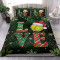 Ohaprints-Quilt-Bed-Set-Pillowcase-Love-Softball-With-Christmas-Hat-Holly-Berry--Snowflake-Xmas-Holiday-Blanket-Bedspread-Bedding-3765-King (90'' x 100'')