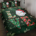 Ohaprints-Quilt-Bed-Set-Pillowcase-Love-Golf-With-Christmas-Hat-Holly-Berry--Snowflake-Xmas-Holiday-Blanket-Bedspread-Bedding-3766-Throw (55'' x 60'')