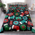 Ohaprints-Quilt-Bed-Set-Pillowcase-Colorful-Retro-Christmas-Presents-Stockings-Glass-Balls-Snowflakes-Blanket-Bedspread-Bedding-4183-King (90'' x 100'')