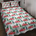 Ohaprints-Quilt-Bed-Set-Pillowcase-Christmas-Red-Truck-Winter-Holiday-Snow-Spruce-Pine-Tree-Unique-Gift-Blanket-Bedspread-Bedding-4185-Throw (55'' x 60'')