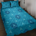 Ohaprints-Quilt-Bed-Set-Pillowcase-Christmas-Tree-Blue-Pattern-Unique-Christmas-Gifts-Blanket-Bedspread-Bedding-4190-Throw (55'' x 60'')