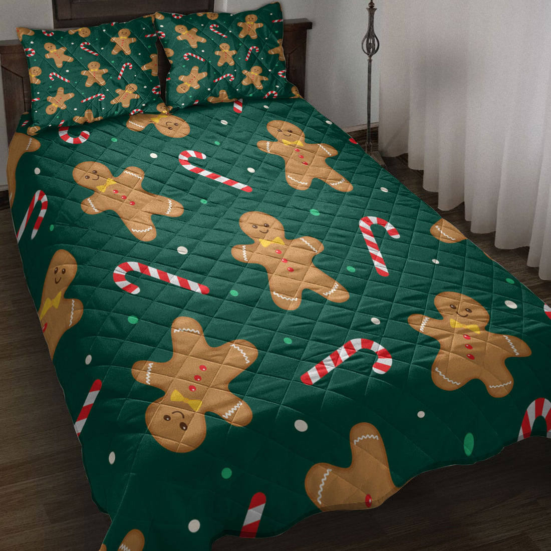 Ohaprints-Quilt-Bed-Set-Pillowcase-Christmas-Gingerbread-And-Candy-Unique-Christmas-Gifts-Blanket-Bedspread-Bedding-4193-Throw (55'' x 60'')